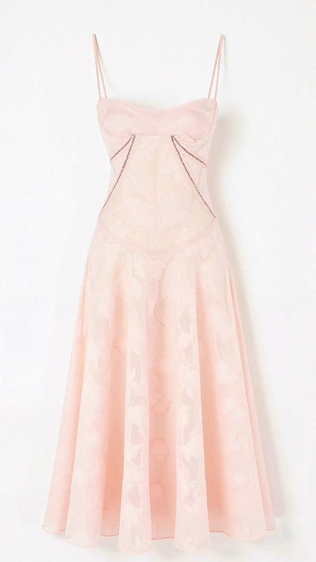 Kvinders Transparent Maxi Kjole med Blomsterdesign 9