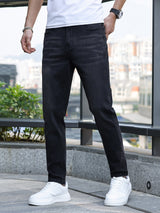 Mænds Denimjeans med Medium Stretch - Klassisk 5-Lommers Design