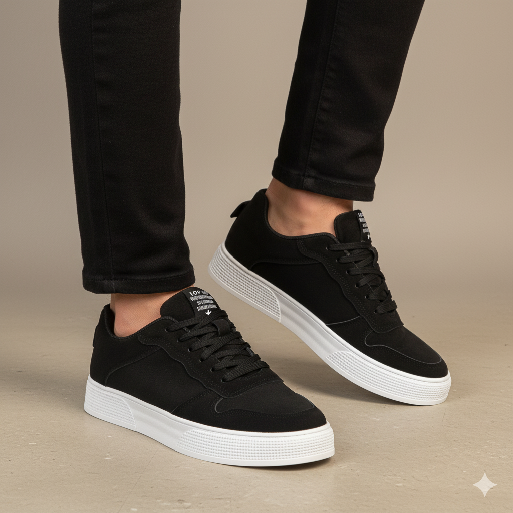 Mænds Low-Top Sneakers i Ruskind