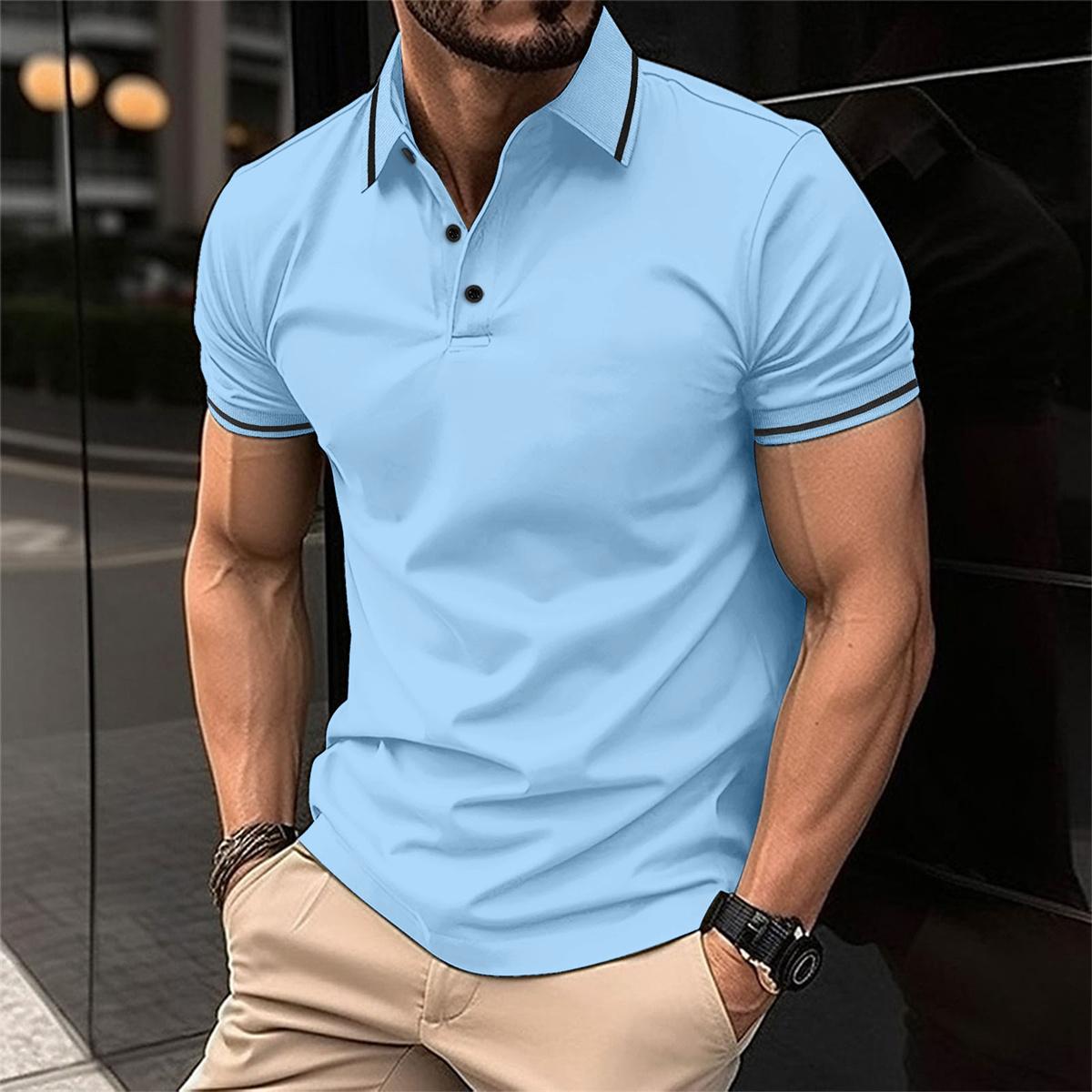 Mænds Poloshirt med Klassisk Stil