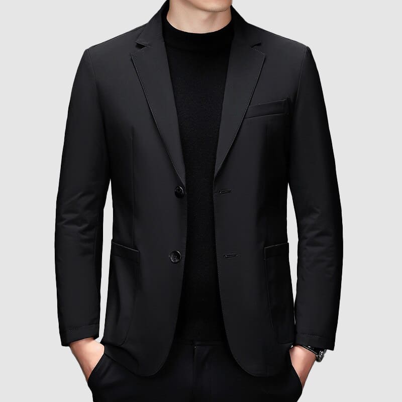 Mænds Casual Vinterblazer med Isoleret Dunfyld 0