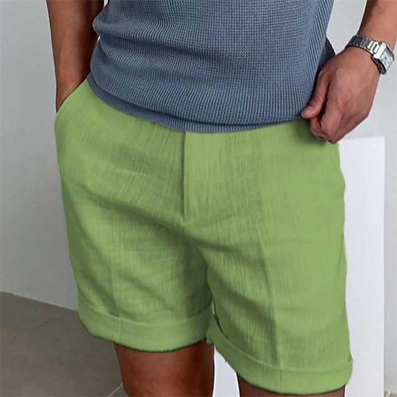 Mænds Vintage Linned Strandshorts 10