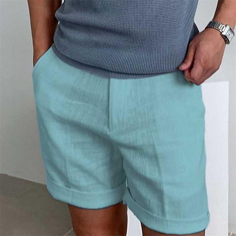 Mænds Vintage Linned Strandshorts 12