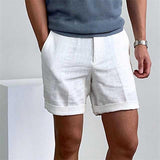 Mænds Vintage Linned Strandshorts 2