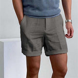 Mænds Vintage Linned Strandshorts 6