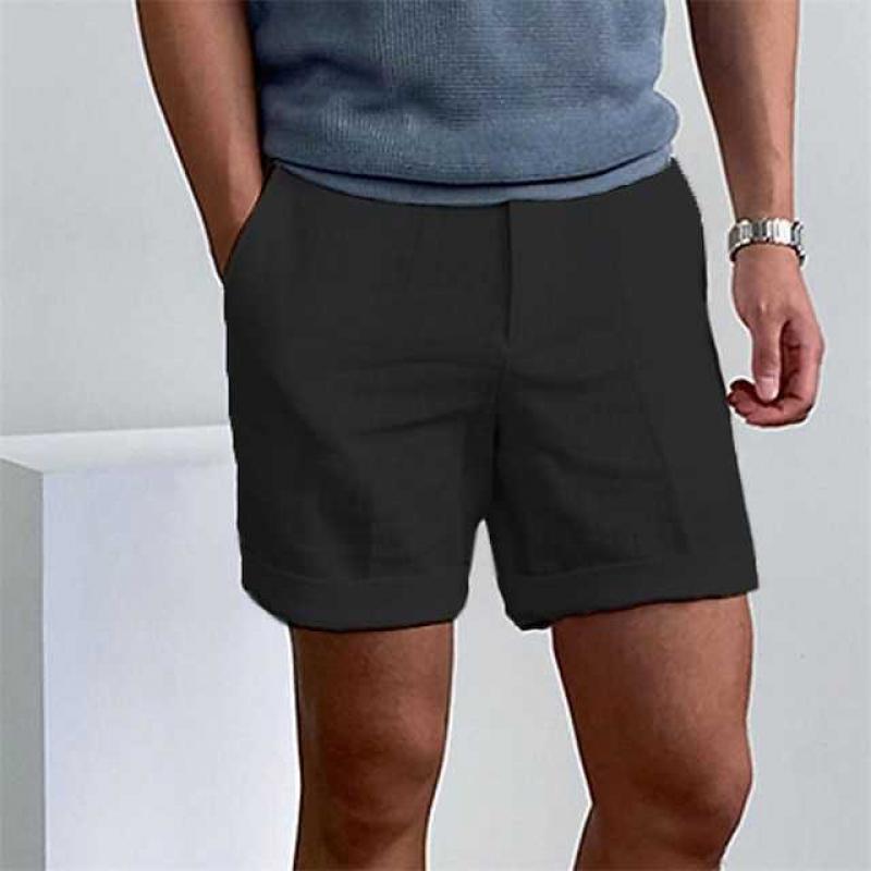 Mænds Vintage Linned Strandshorts 9