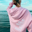 Oversized Hættetrøje til Kvinder med Inspirerende Budskab