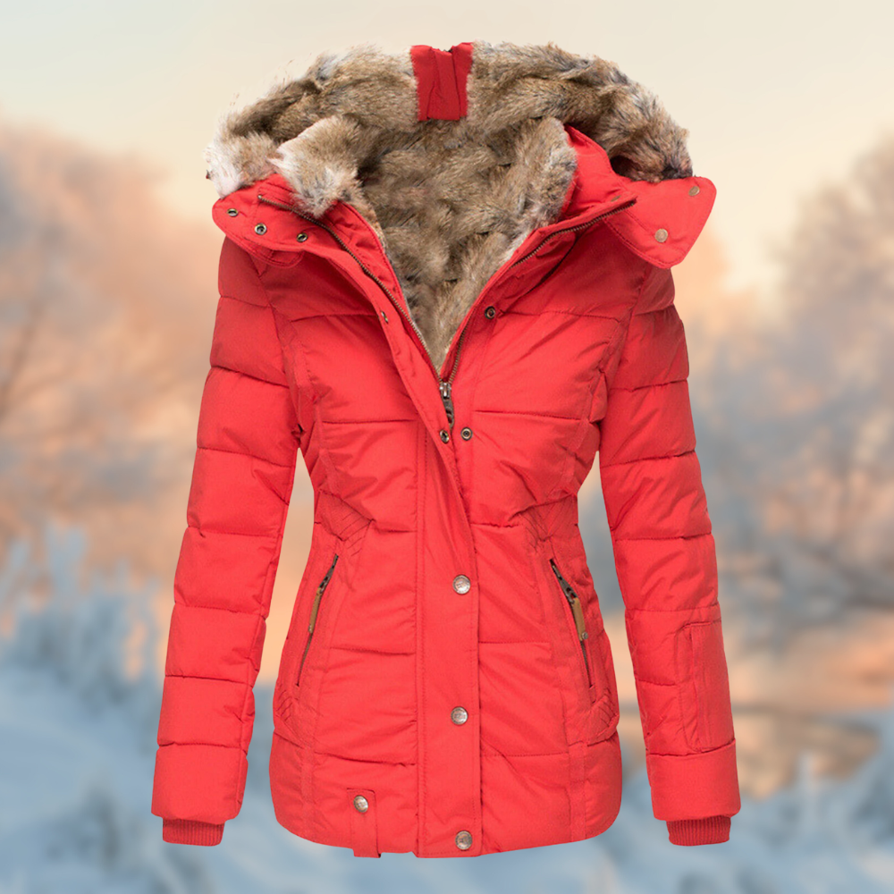 Ladies' Winter Jacket – Warm Jacket with Luxury Fur Collar and Hood