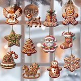 Lebkuchen Juleornamenter – Set Dekorationen für Baum & Interieur