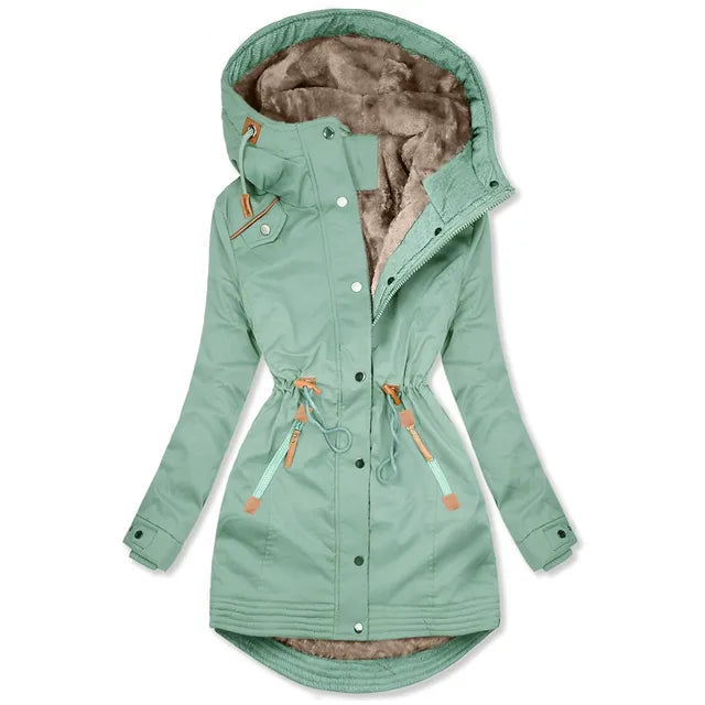 Women's winter jacket – Warm parka with fleece lining and hood