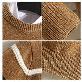 Stribet slim fit pullover til mænd