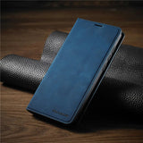 Luxury Leather iPhone Cover – Magnetic Flip, Card Holder & Stand