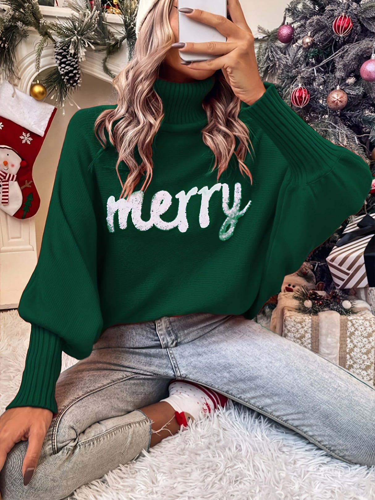 Dame Juletrøje “Merry” – Komfortabel Vinter Sweater