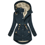 Women's winter jacket – Warm parka with fleece lining and hood