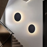Moderne Rund LED Væglampe med Metal Finish