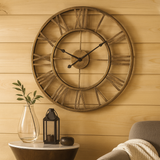 Industrielt Vægur med Romertal – Moderne Retro Stil