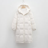 Dame Lang Vatteret Jakke – Varm Vinterjakke med Hætte