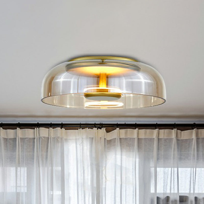 Elegant LED Loftlampe i Glas og Metal