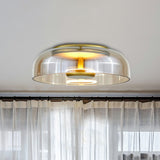 Elegant LED Loftlampe i Glas og Metal