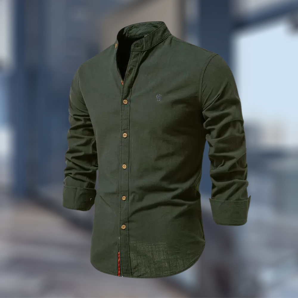 Trendy langærmet poloshirt til herrer