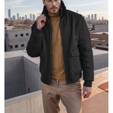 Men's bomber jacket with collar – warm winter jacket in classic style