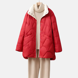 Dame Kort Vatteret Jakke – Varm Stilfuld Vinterjakke med Krave