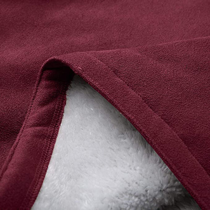 Women's winter jacket – Warm sherpa jacket with hood and toggle closure