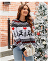 Women's Christmas Sweater – Fun Reindeer Winter Sweater with Festive Design