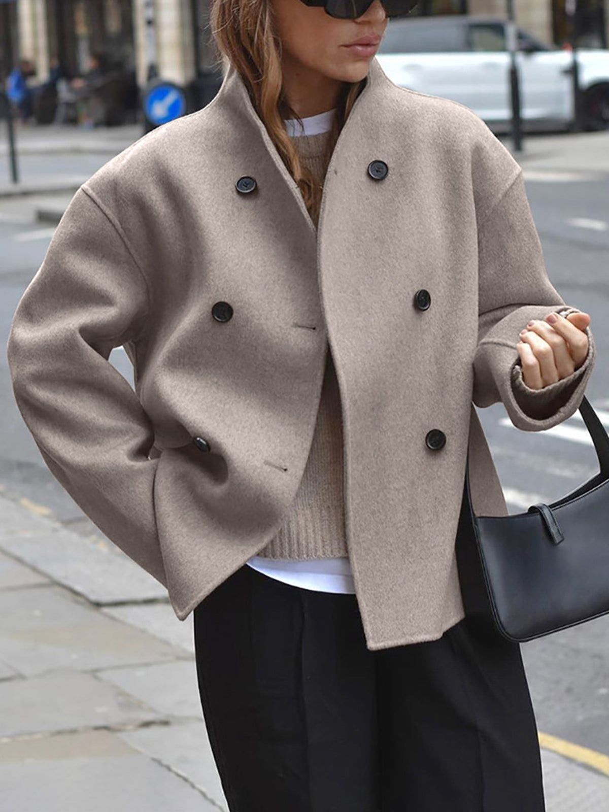 Oversized Button-Down Jakke til Damer - Stilfuld og Komfortabel