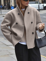 Oversized Button-Down Jakke til Damer - Stilfuld og Komfortabel