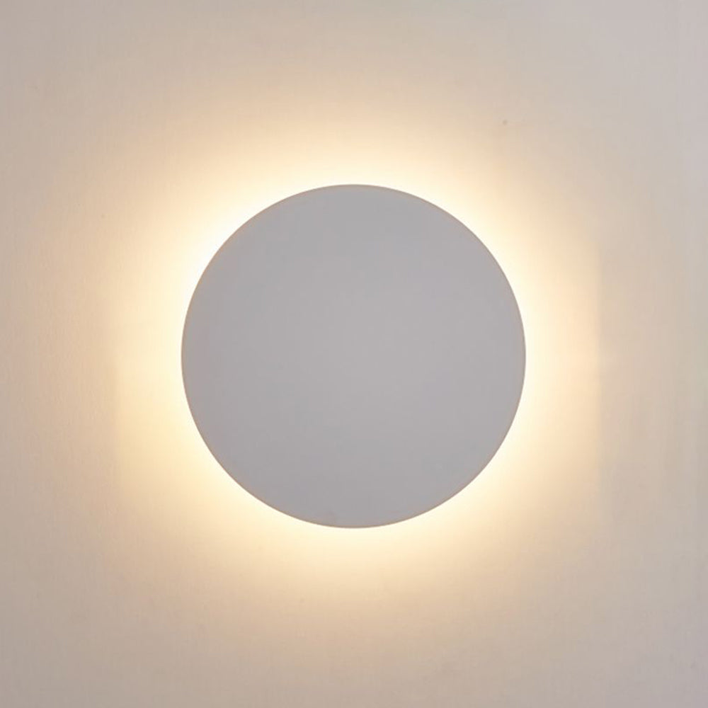Moderne Rund LED Væglampe med Metal Finish