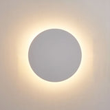 Moderne Rund LED Væglampe med Metal Finish