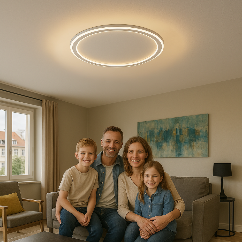 Moderne Skandinavisk LED Loftlampe - Dæmpbar, Energibesparende og Stilfuld til Stue, Spisestue og Gang