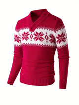 Herre vintertrøje med norsk mønster – varm jule- og vinter sweater