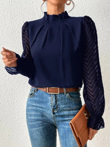Elegant Printet Dame Top til Enhver Anledning