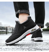 Unisex vinter slip-ons – varme skridsikre sneakers med pelsfor