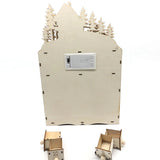 Holz Adventskalender mit Licht – Wiederverwendbarer Weihnachtskalender mit 24 Fächern