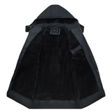 Herre Vatteret Vinterjakke – Varm Jakke med Aftagelig Hætte