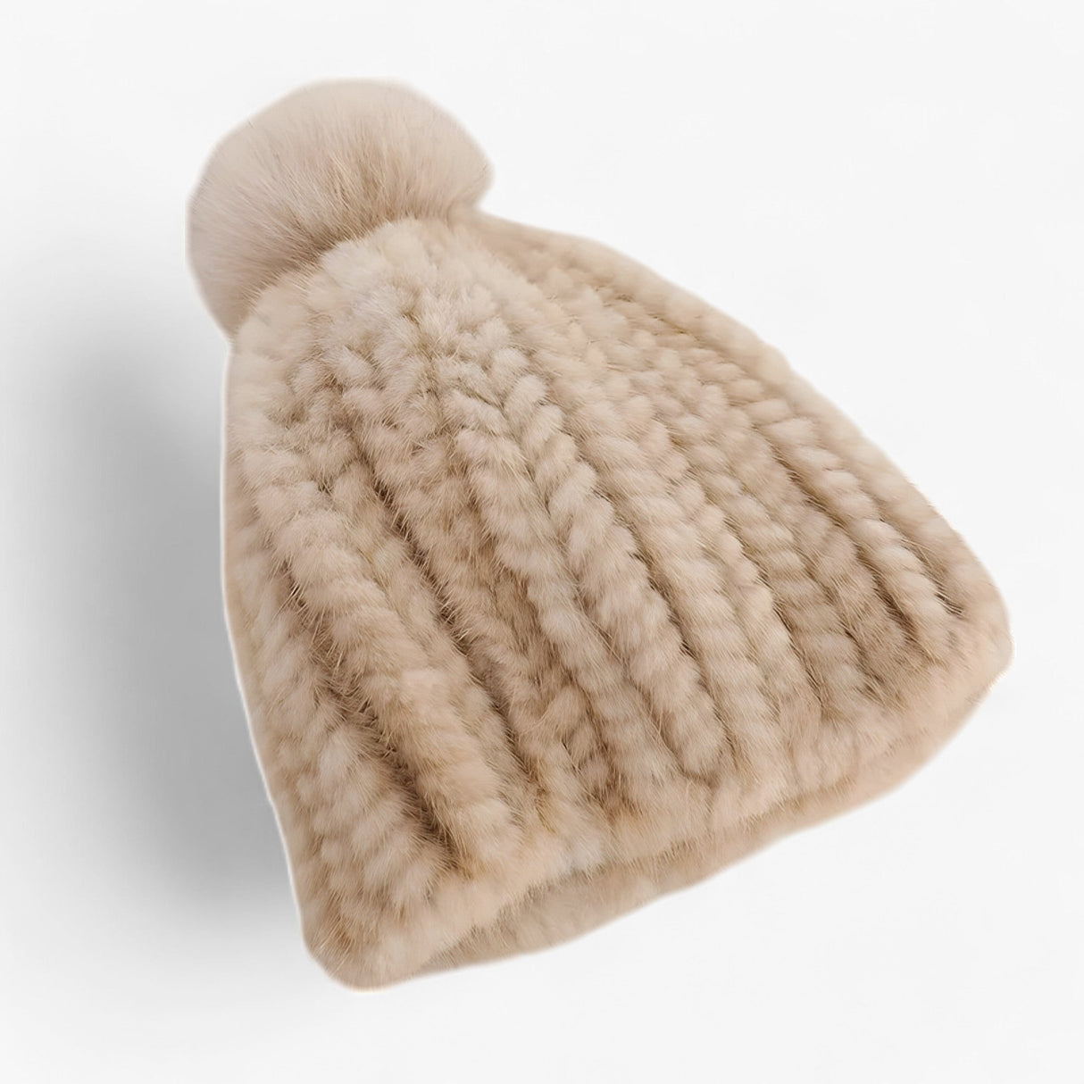 Luxury Pom Beanie – Elegant Winter Hat with Soft Texture