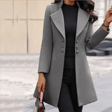 Dame Lang Trenchcoat i Sort - Tidløs Elegance