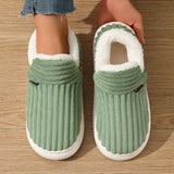 Warm ribbed knitted slippers – Comfortable slippers for the home