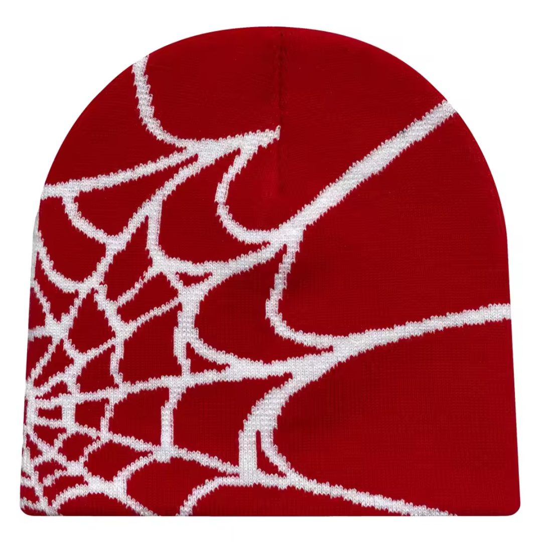 Spiderweb Beanie – Unisex Knitted Hat with Streetstyle Design
