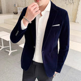 Velour Blazer til Herrer - Elegant og Komfortabel