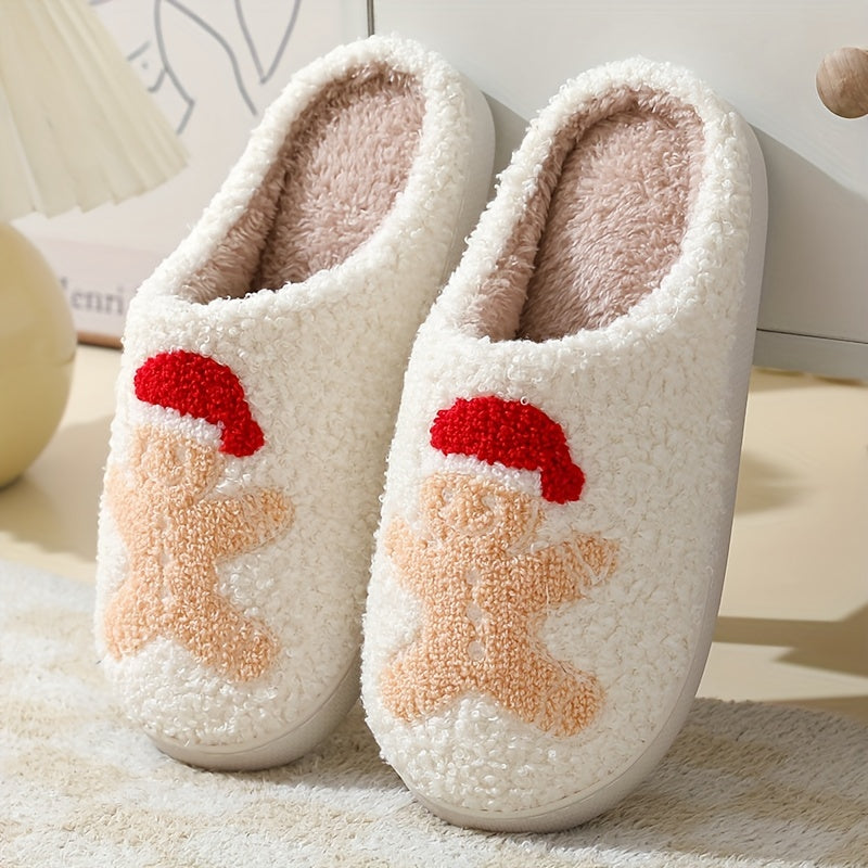 Christmas slippers for women – warm winter slippers with festive design
