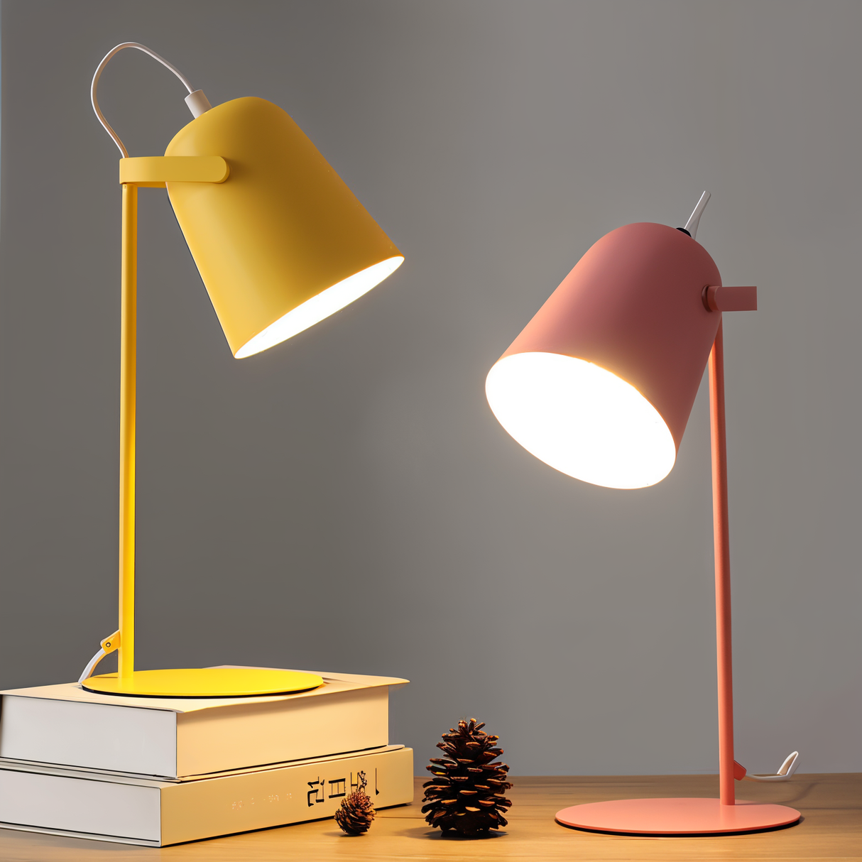 Justerbar Bordlampe - Farverig LED Læselampe til Skrivebord