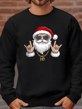 Herre Juletrøje med Julemand Print – Komfortabel Vinter Sweater