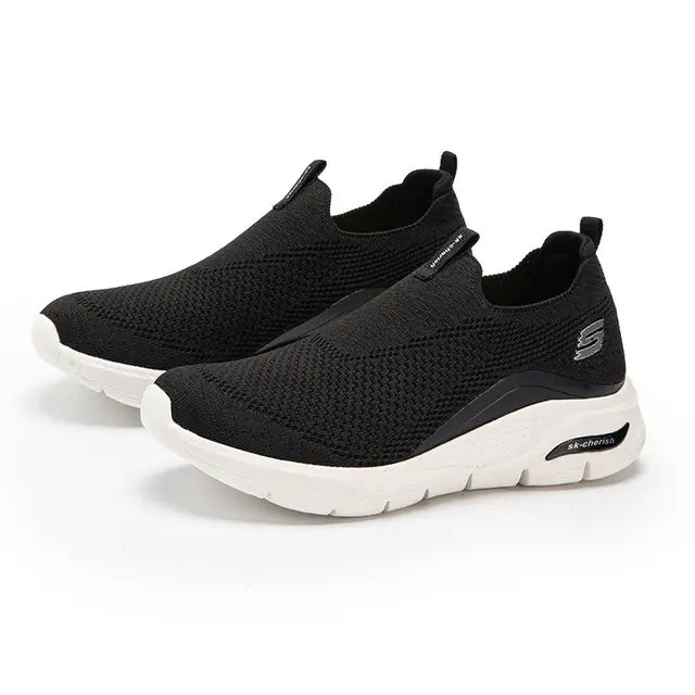 Dame Slip-On Sneakers – Komfortable Åndbare Walkingsko