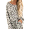 Dame Leopard Pyjamasæt med Lange Ærmer og Bukser