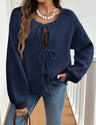 Vest Med Sløjfer Foran - Akryl Cardigan