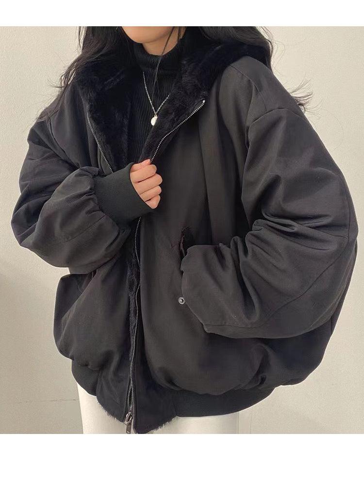 Vendbar Varm Streetwear Jakke med Hætte